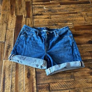 GAP Women's Rolled Hem Blue Denim Shorts